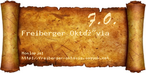 Freiberger Oktávia névjegykártya